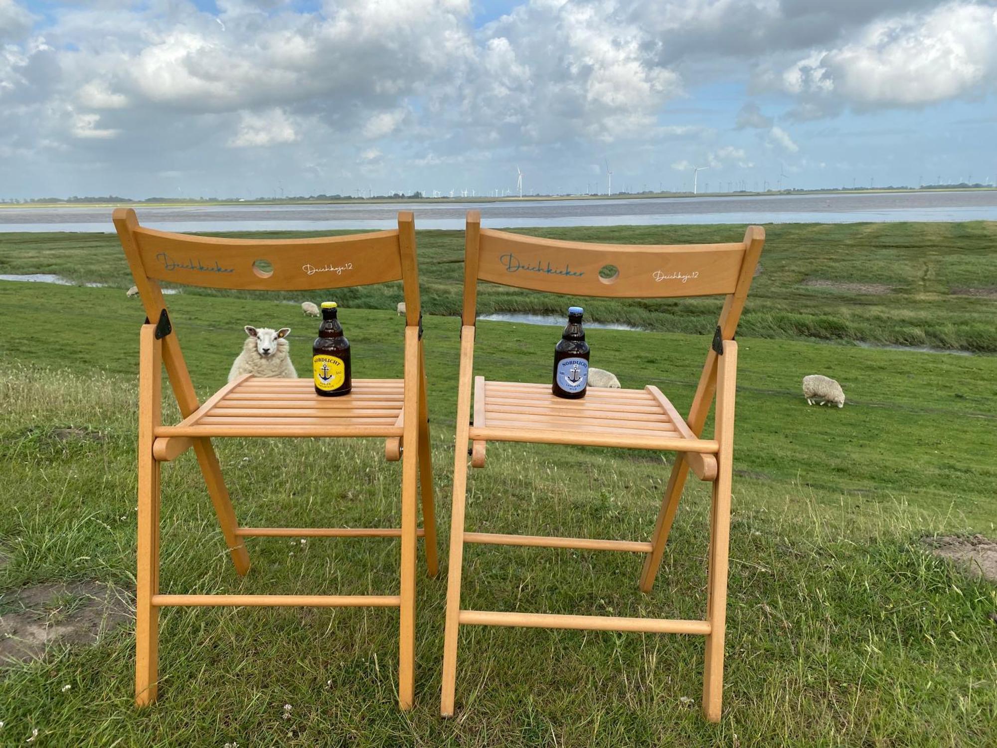 Deichkoje12 Direkt Am Eiderdeich Nur 7 Km Bis Zur Nordsee Und 20 Min Bis Sankt Peter Ording Tonning Bagian luar foto